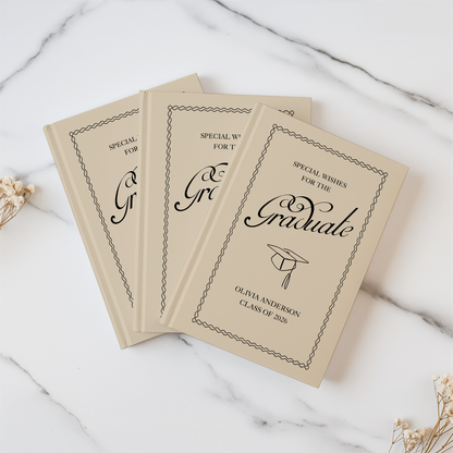 Personalized Graduation Guest Book 2026 – Custom Name “Special Wishes” Keepsake for Graduate