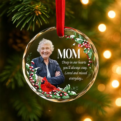 Mom Memorial Ornament with Cardinal, In Loving Memory Keepsake