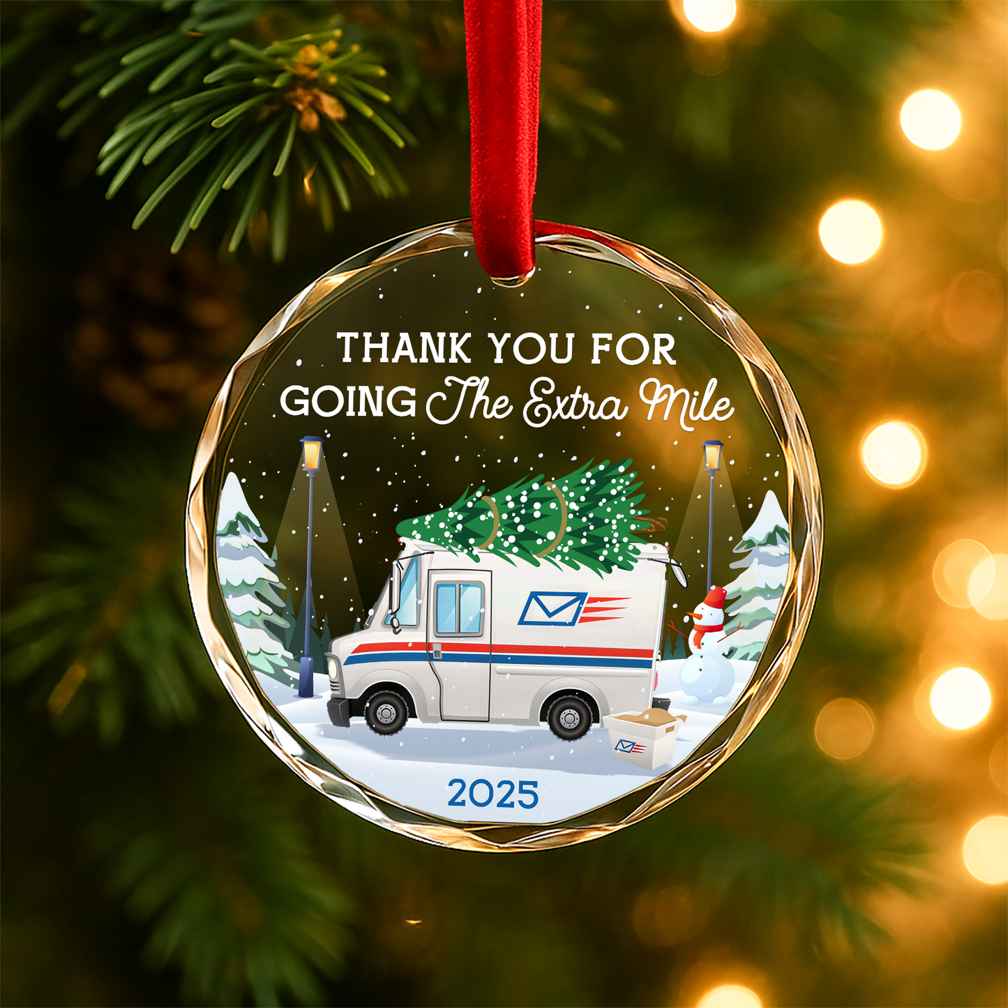 Thank You for Going the Extra Mile Mail Carrier Ornament 2025