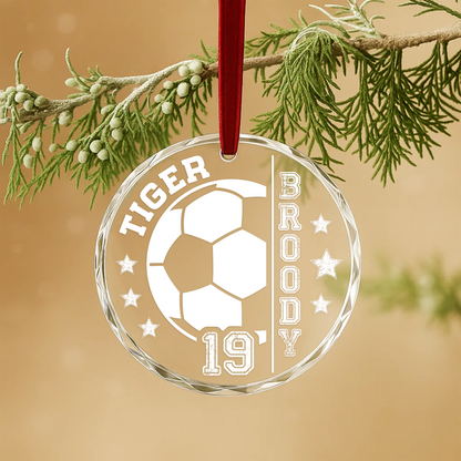 Soccer Player Personalized Team Ornament