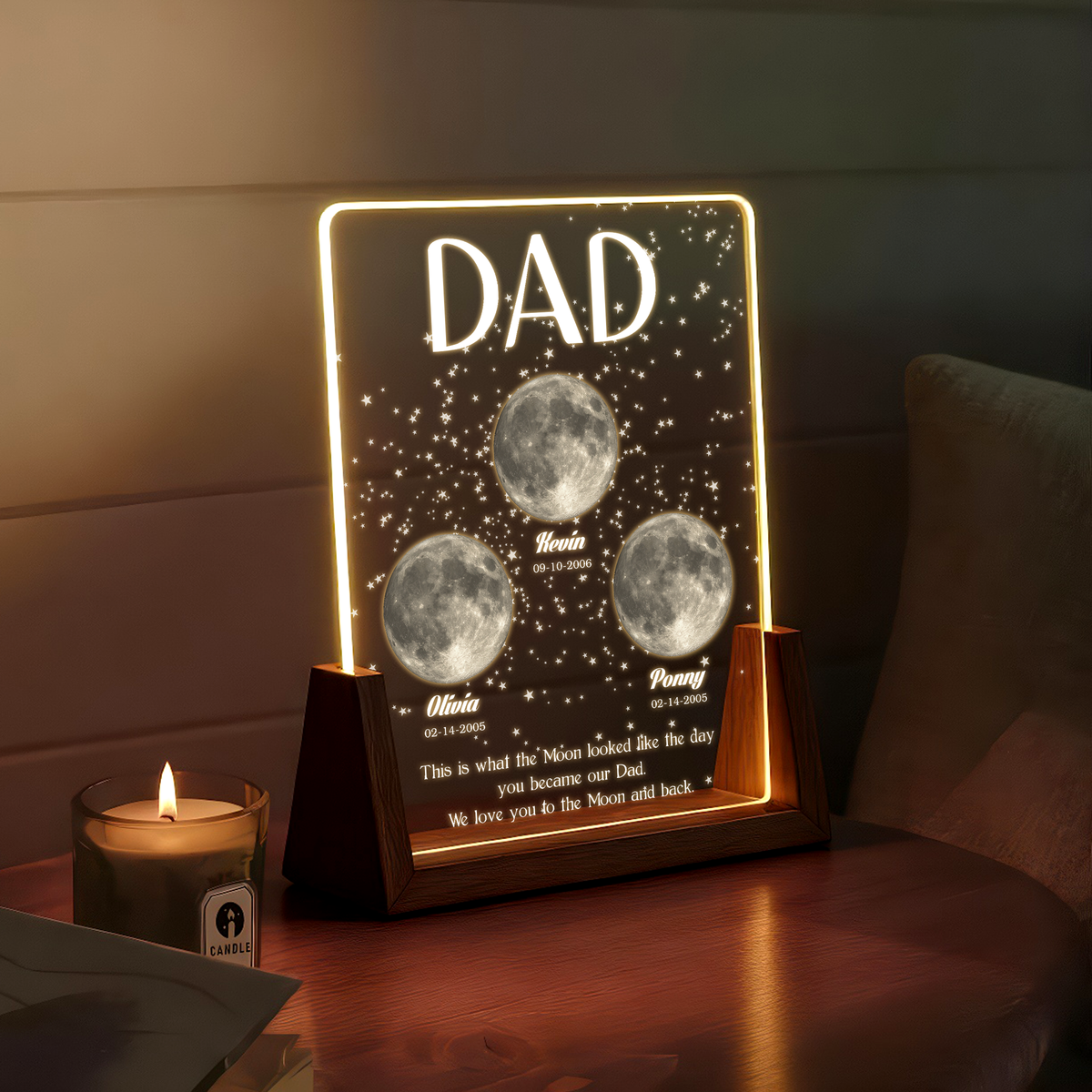 The Moon When You Became My Dad – A Personalized Father’s Day Keepsake
