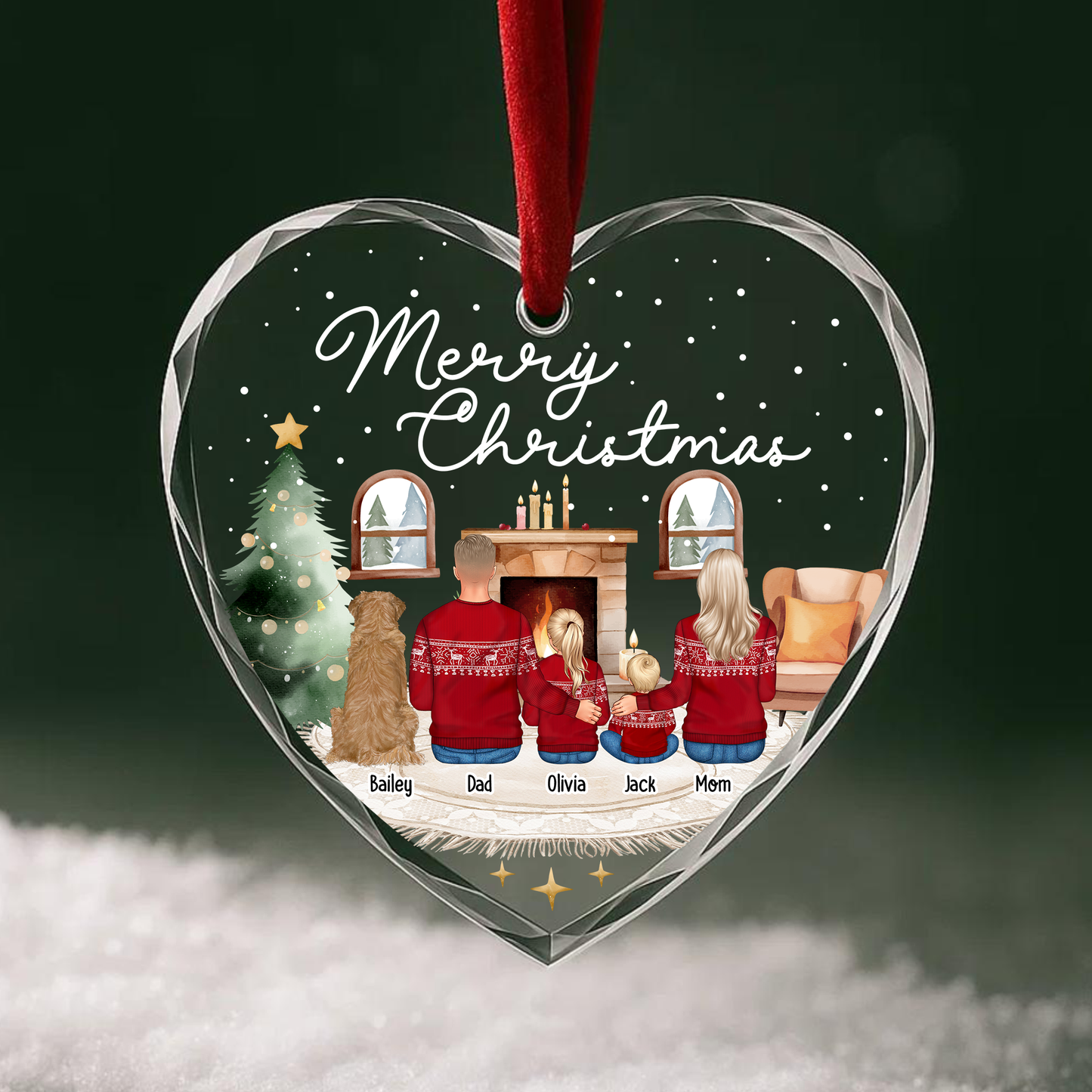 Merry Christmas Family Ornament