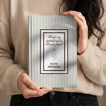 Personalized Nurse Memory Journal – Custom Name Notebook for Healthcare Heroes
