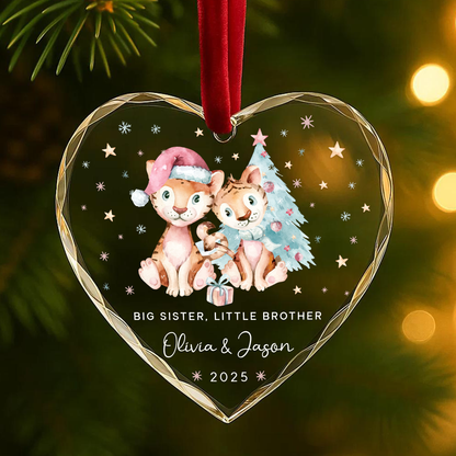 Big Sister Little Brother Christmas Ornament 2025