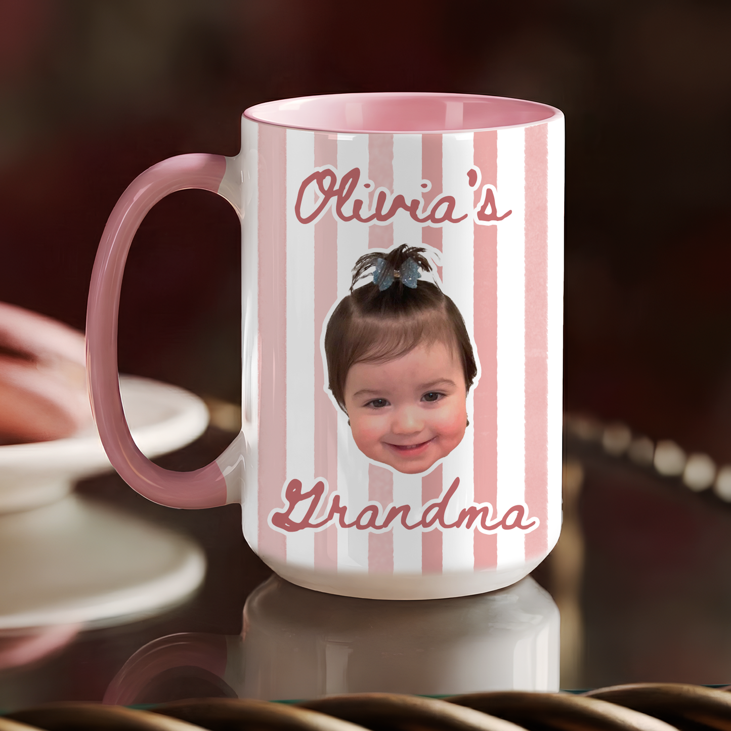 Personalized Grandma Mug with Kids Photo – Custom “Grandma” Gift from Grandchild
