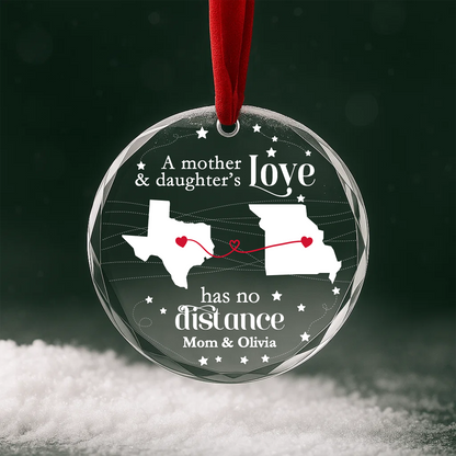 A Mother & Daughter’s Love Has No Distance Heart Ornament