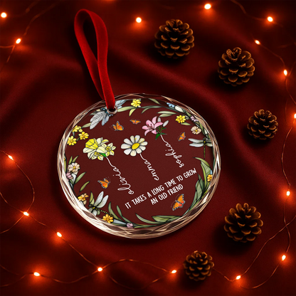 It Takes a Long Time to Grow an Old Friend, Butterfly and Flower Ornament