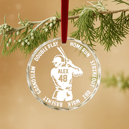 Baseball Player Sports Achievement Personalized Ornament