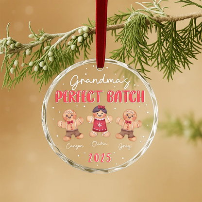 Grandma’s Perfect Batch Ornament, Gingerbread Cookie Family Design