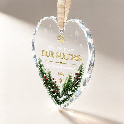 The Heart of Our Success – A Personalized Company Christmas Keepsake