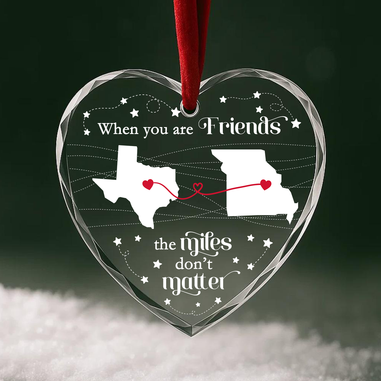 When You Are Family the Miles Don’t Matter Long Distance Ornament