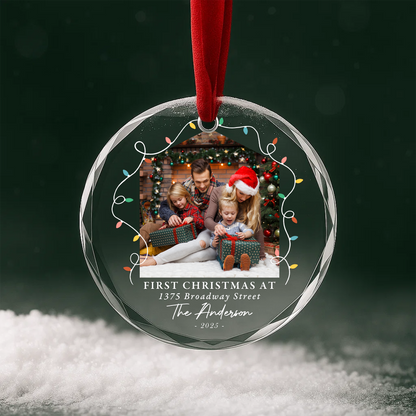 Capture Your First Christmas Together Ornament, Personalized Photo and Name Ornament