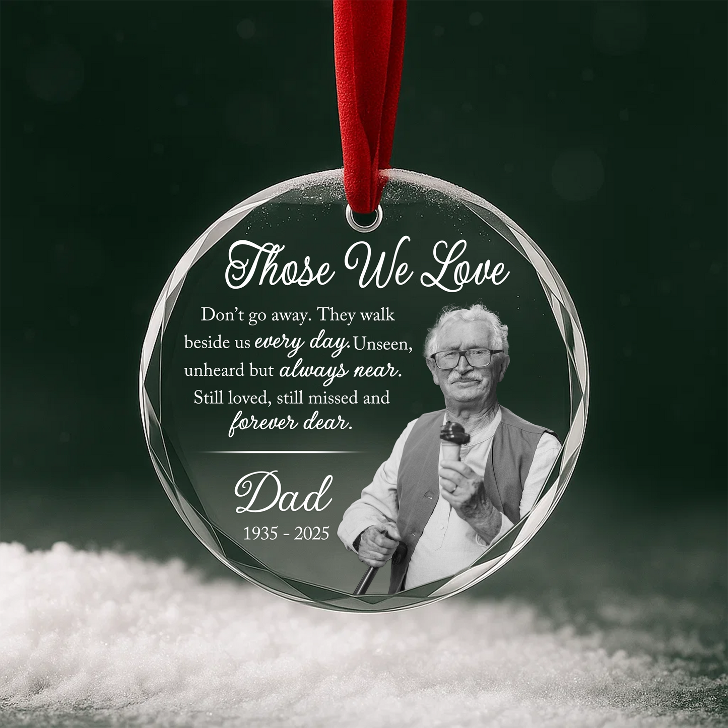 Family Memorial Ornament, Gift for Loss of Loved One