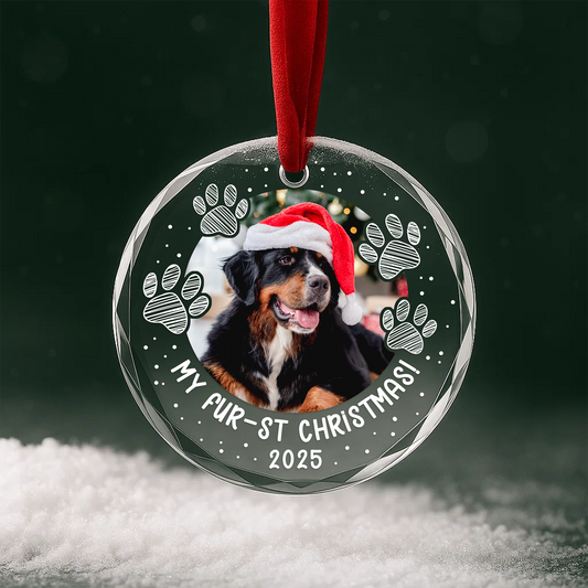 My First Christmas Personalized Pet Photo Ornament