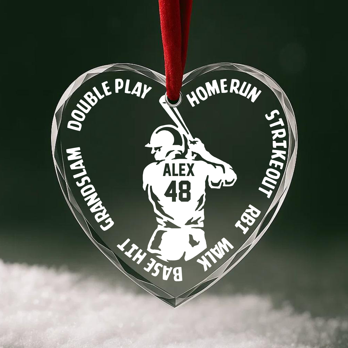 Baseball Player Sports Achievement Personalized Ornament