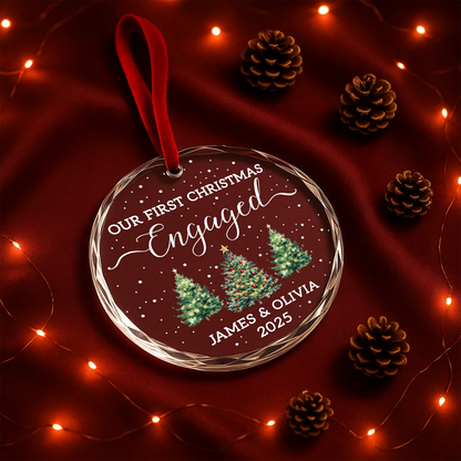 Our First Christmas Engaged Ornament 2025