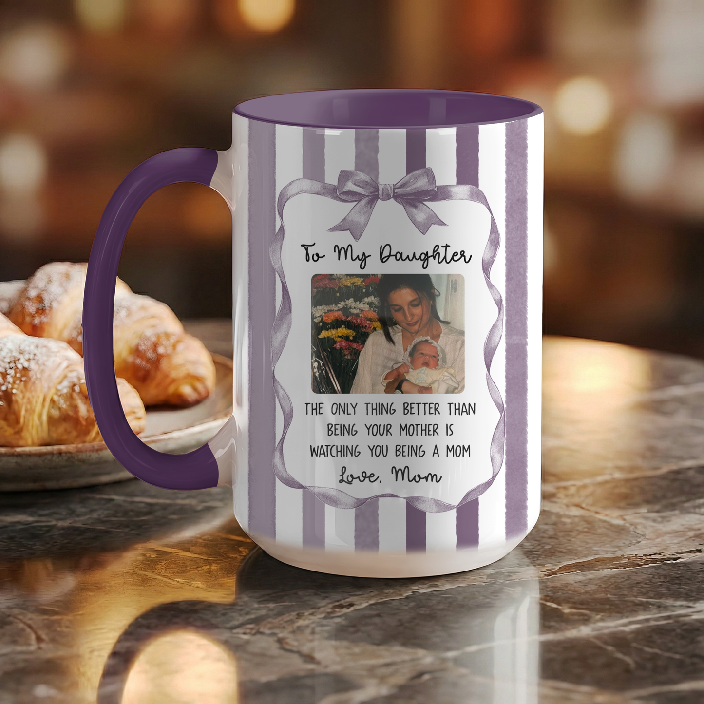 Personalized Daughter Photo Mug – Custom Gift from Mom to Daughter, Mother’s Day Keepsake