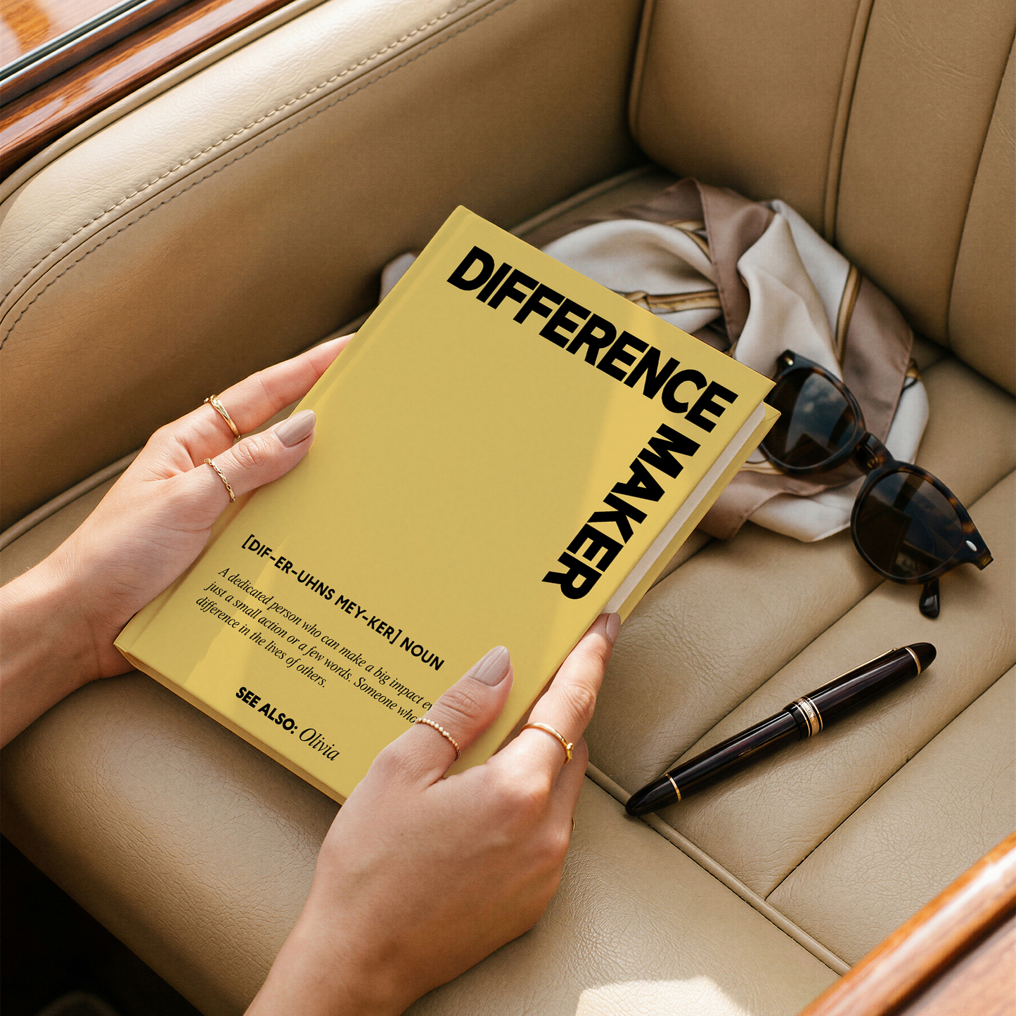 Personalized Retirement Journal – “Difference Maker” Custom Name Appreciation Gift for Retirement