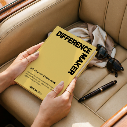 Personalized Retirement Journal – “Difference Maker” Custom Name Appreciation Gift for Retirement