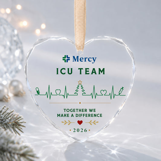 Personalized Healthcare Team Heartbeat Ornament