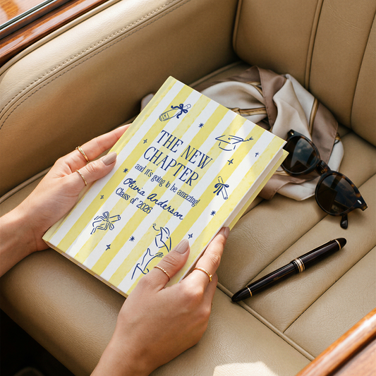 Personalized Graduation Journal 2026 – “The New Chapter” Custom Name Gift for Graduates