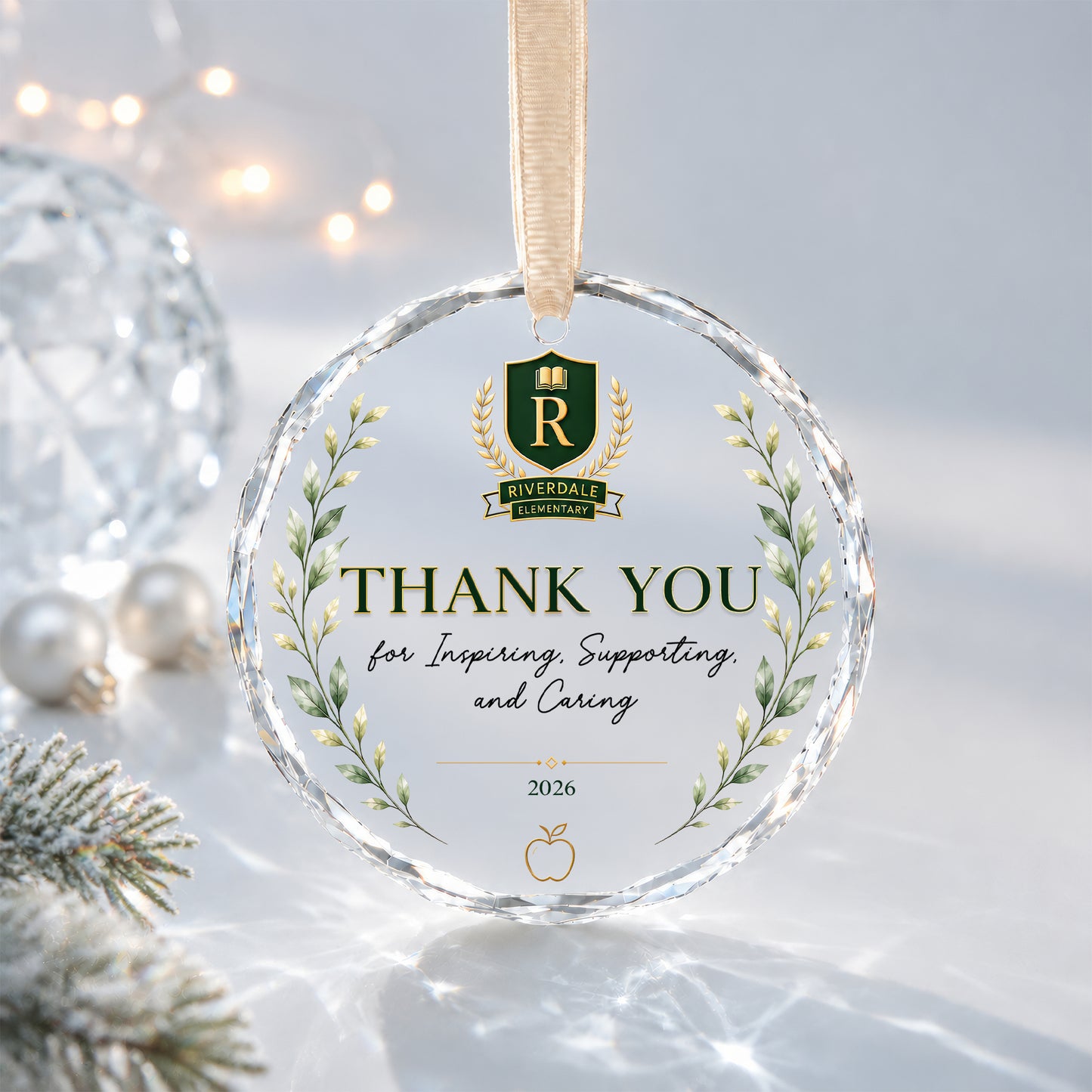 Personalized School Staff Thank-You Ornament