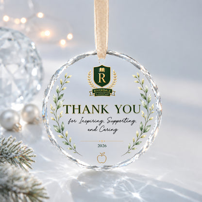 Personalized School Staff Thank-You Ornament