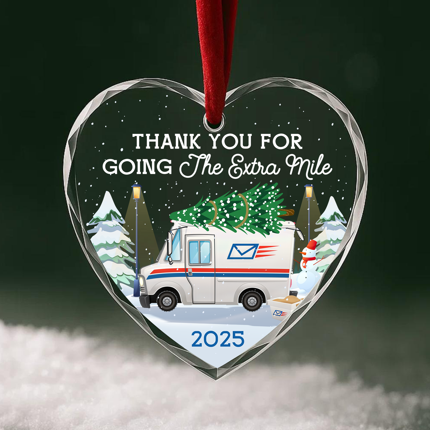 Thank You for Going the Extra Mile Mail Carrier Ornament 2025