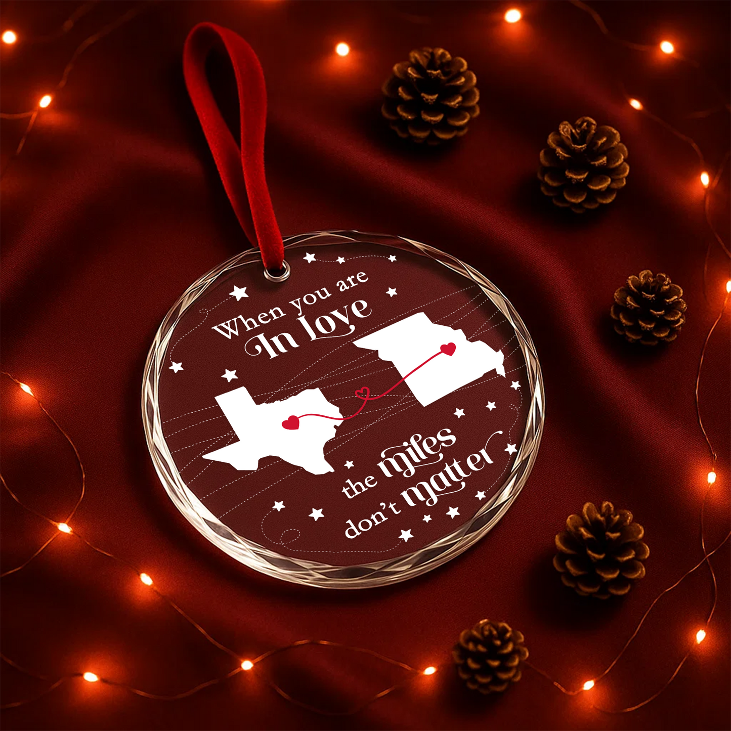 When You Are Family the Miles Don’t Matter Long Distance Ornament