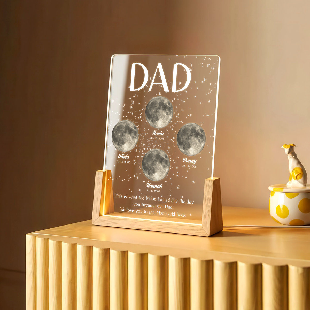 The Moon When You Became My Dad – A Personalized Father’s Day Keepsake