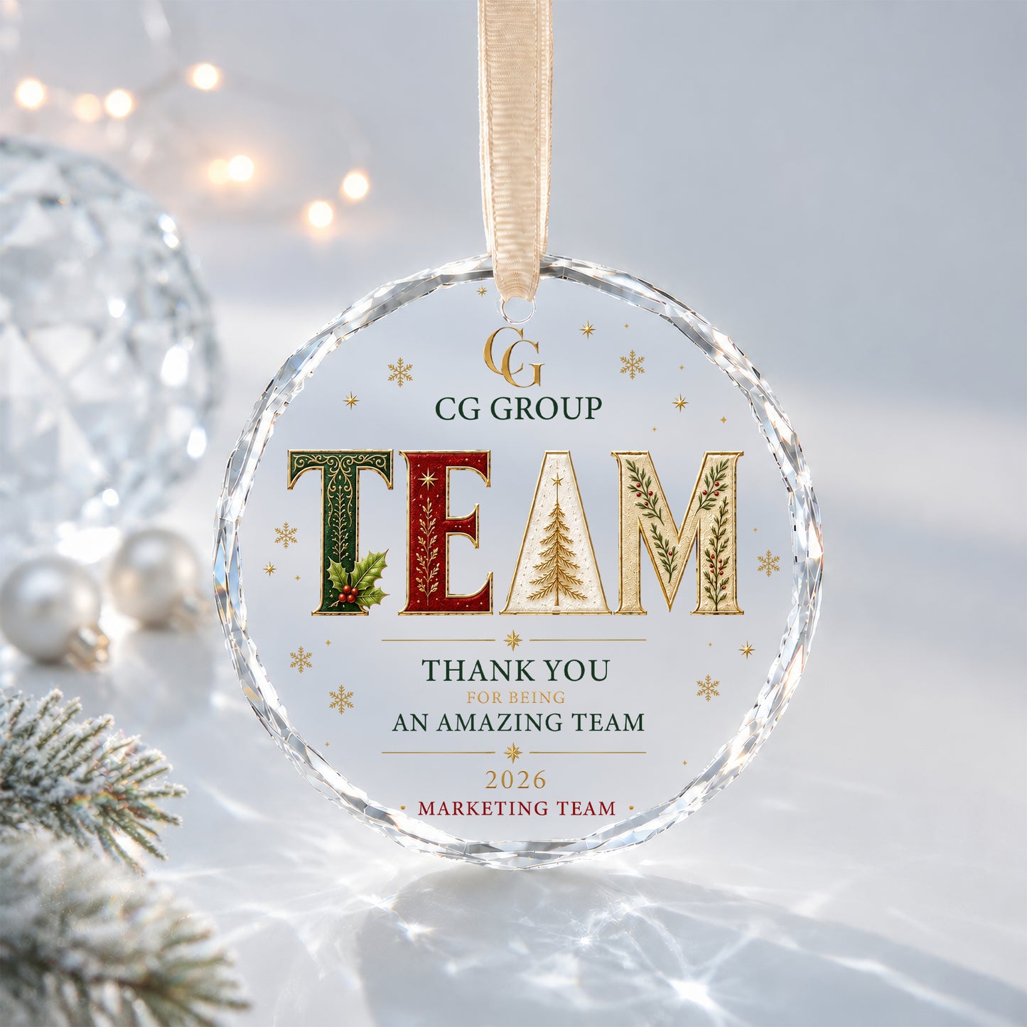 Personalized Amazing Team Appreciation Ornament