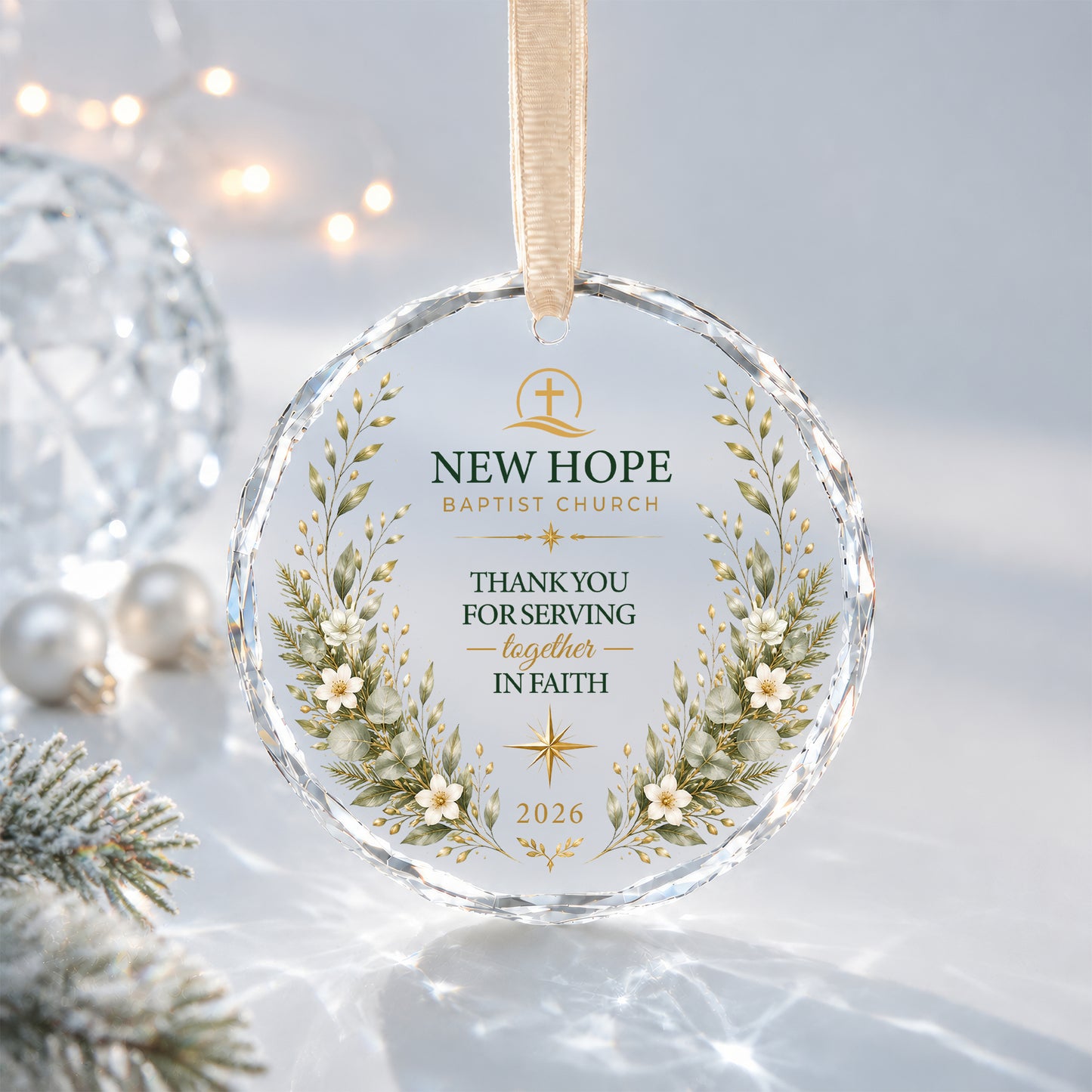 Personalized Church Volunteer Thank-You Ornament