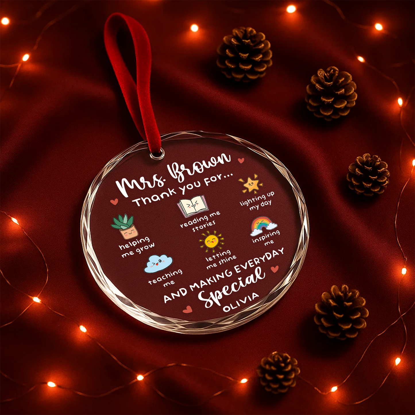 Teacher Appreciation Ornament, Thank You for Making Every Day Special