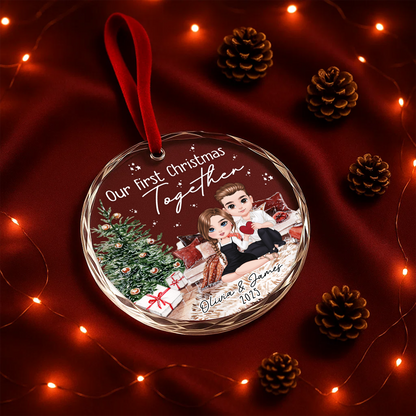 Our First Christmas Together Ornament, Custom Couple Ornament