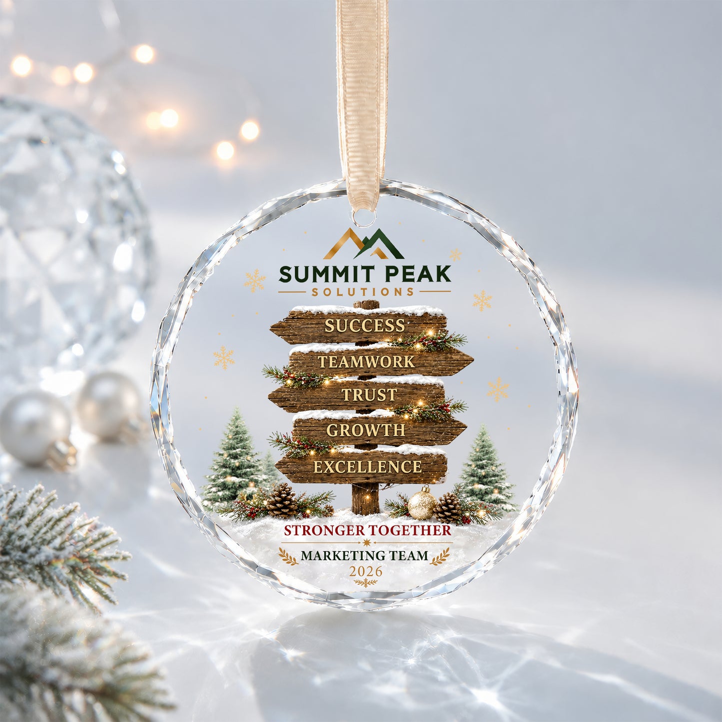 Personalized Team Values Ornament