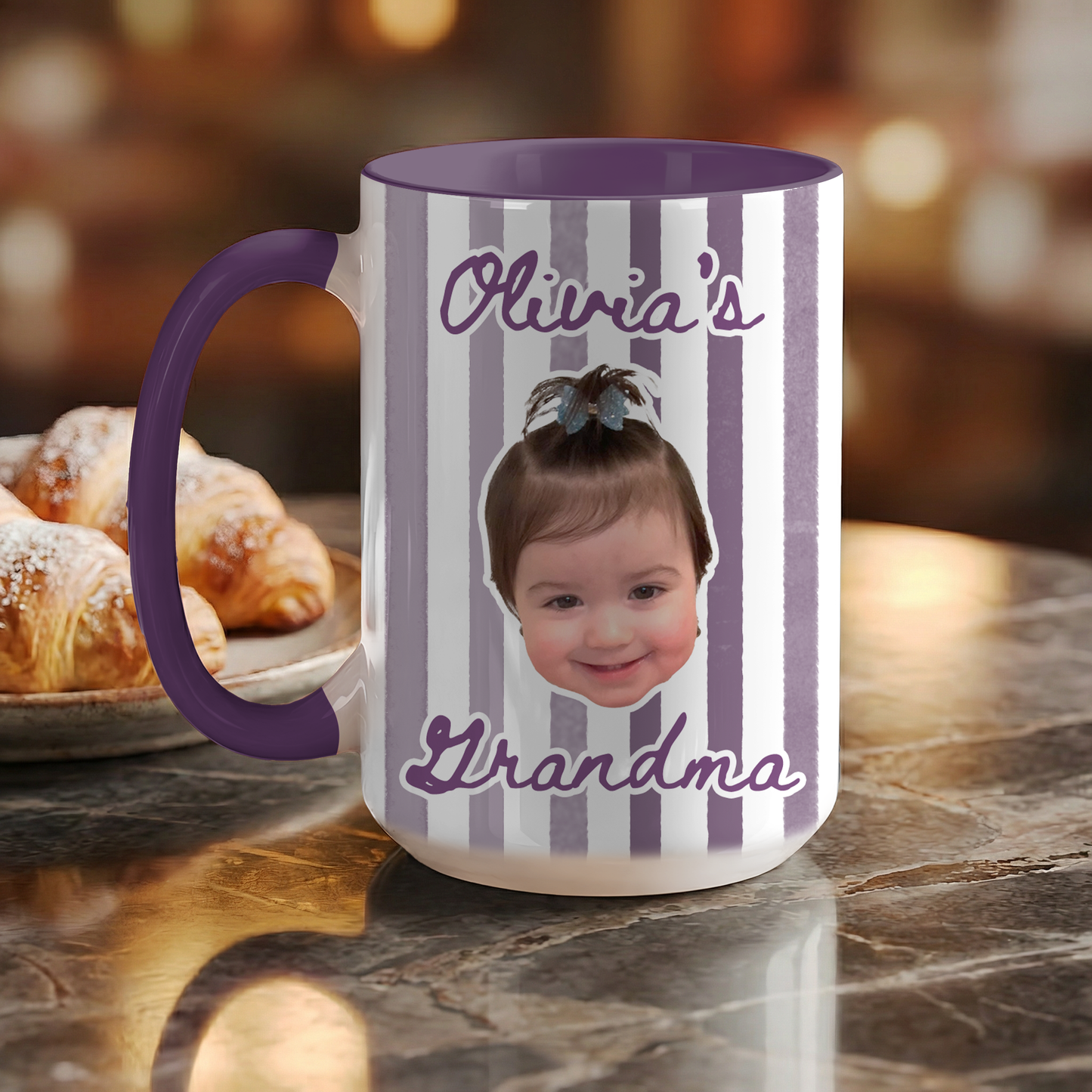 Personalized Grandma Mug with Kids Photo – Custom “Grandma” Gift from Grandchild