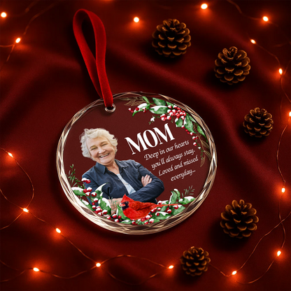 Mom Memorial Ornament with Cardinal, In Loving Memory Keepsake