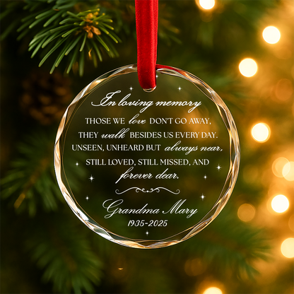 In Loving Memory Ornament, Always Near Forever Dear Grandma Memorial