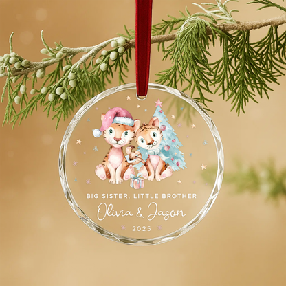 Big Sister Little Brother Christmas Ornament 2025