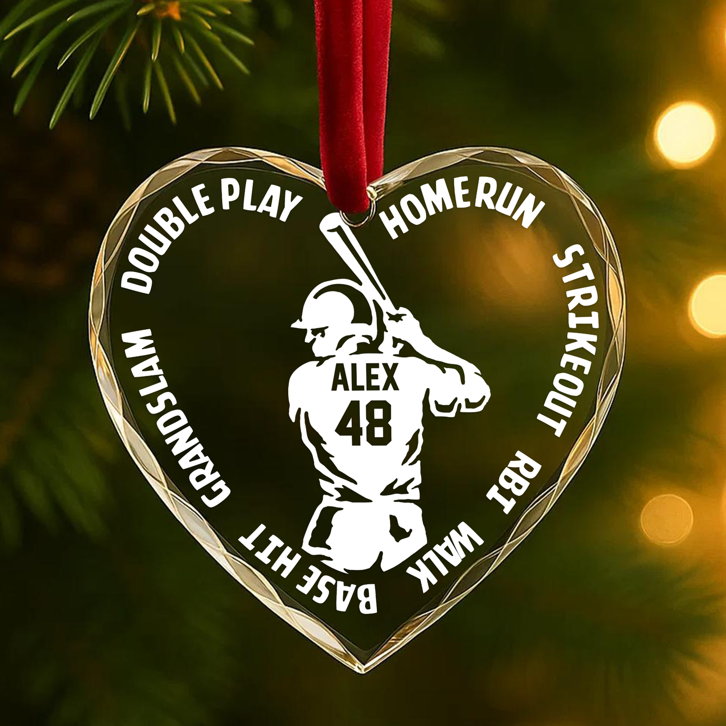 Baseball Player Sports Achievement Personalized Ornament