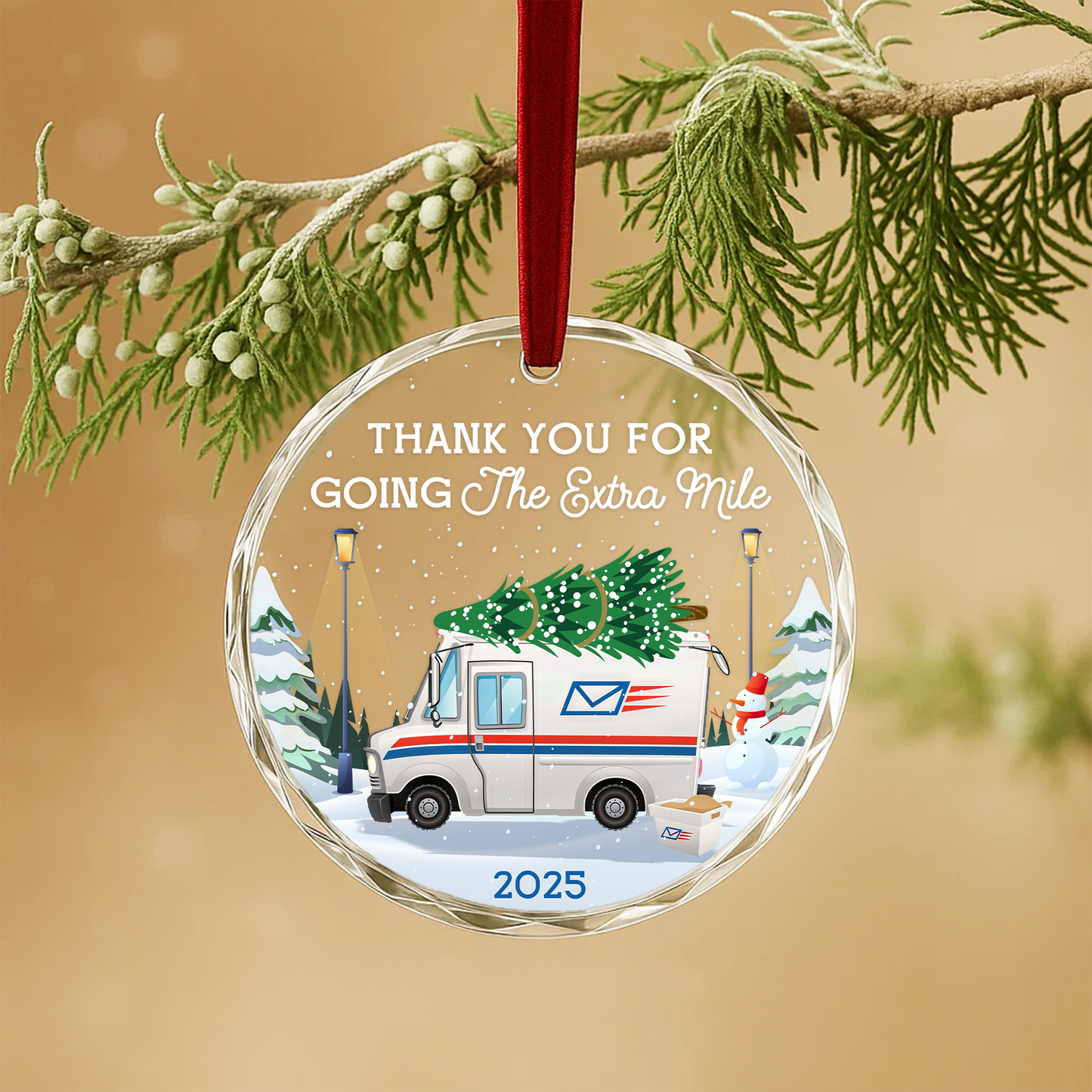 Thank You for Going the Extra Mile Mail Carrier Ornament 2025