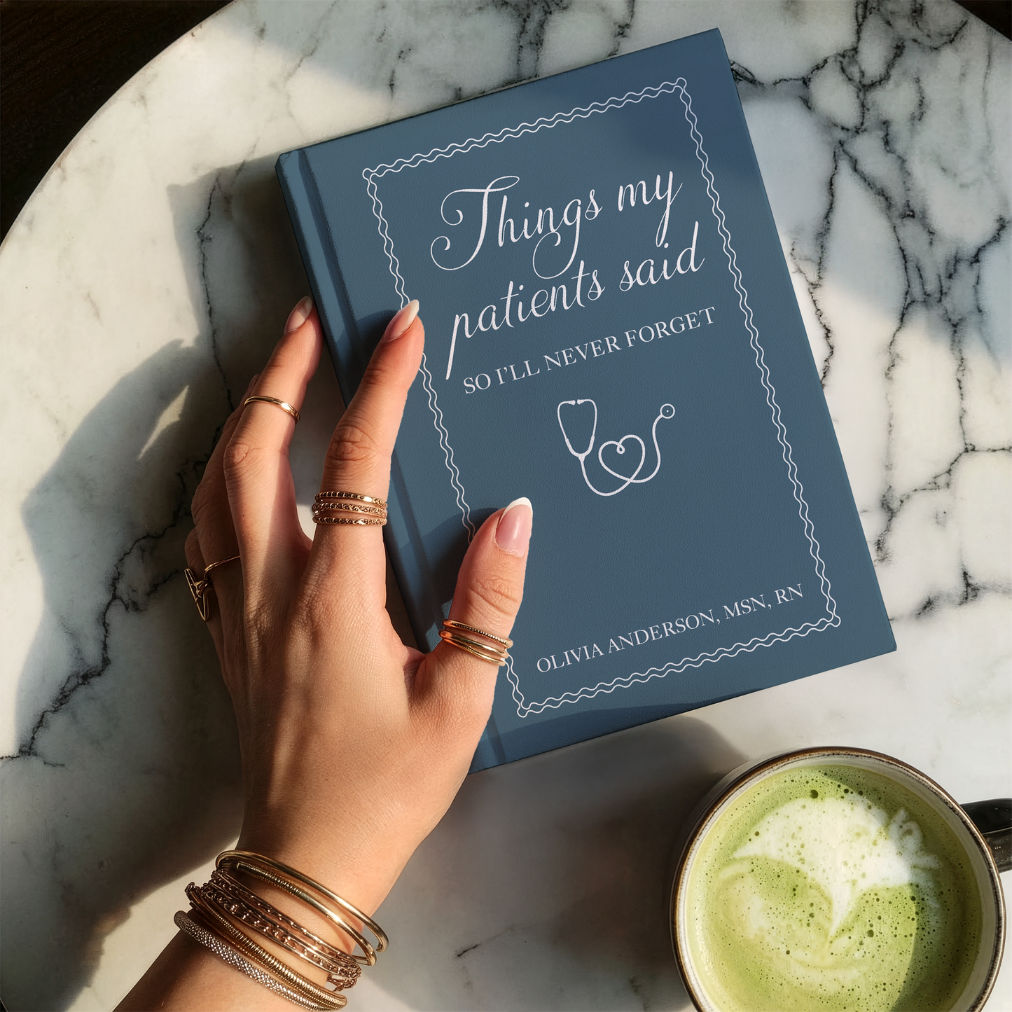 Personalized Nurse Journal – “Things My Patients Said” Custom Notebook with Name & Credentials