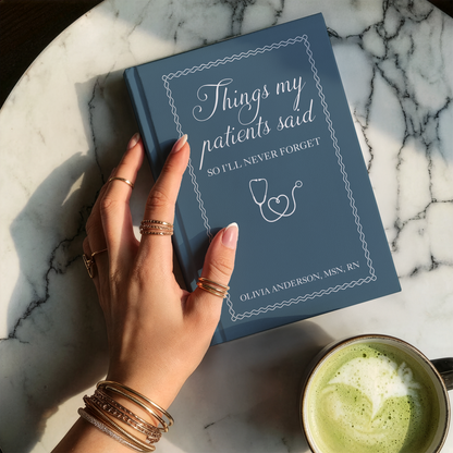 Personalized Nurse Journal – “Things My Patients Said” Custom Notebook with Name & Credentials