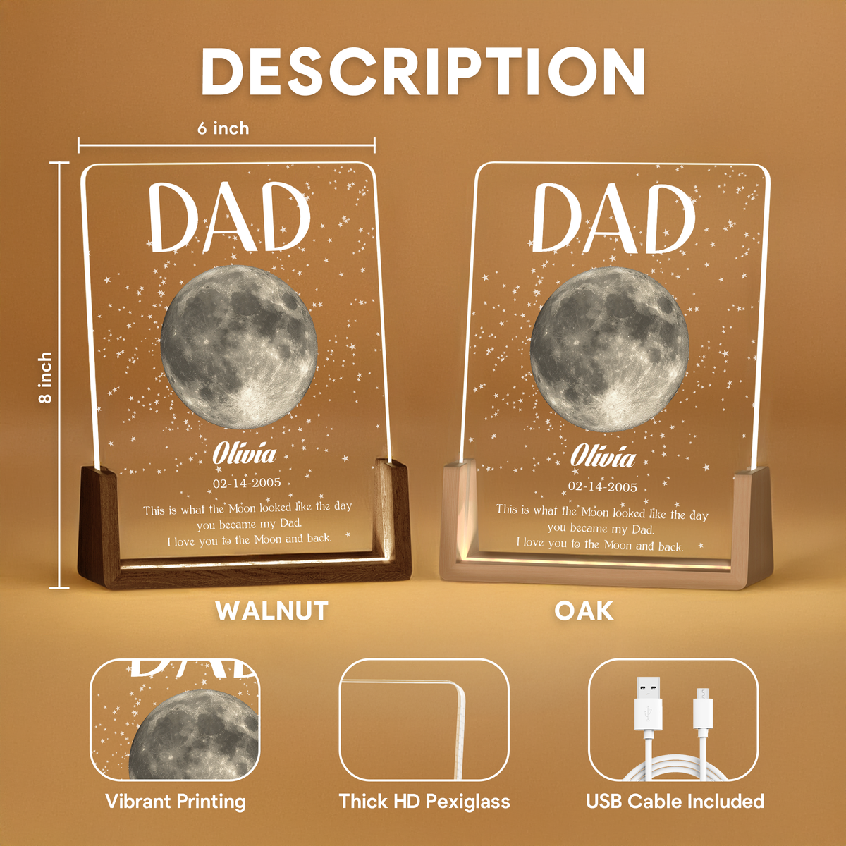 The Moon When You Became My Dad – A Personalized Father’s Day Keepsake