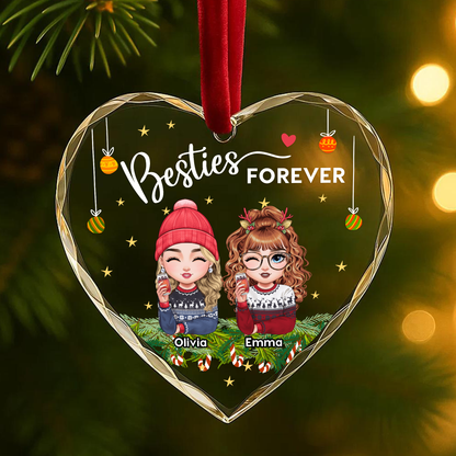 Besties Forever Cute Character Friendship Ornament