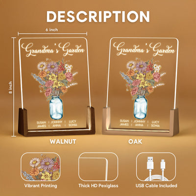 Grandma’s Garden – A Personalized Birth Flower Keepsake