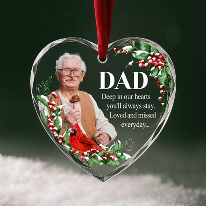 Dad Memorial Ornament with Cardinal, In Loving Memory Keepsake