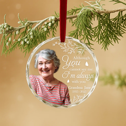 Always With You Heart Ornament, Memorial Gift for Grandma