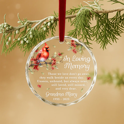 In Loving Memory Cardinal Ornament, Those We Love Don’t Go Away