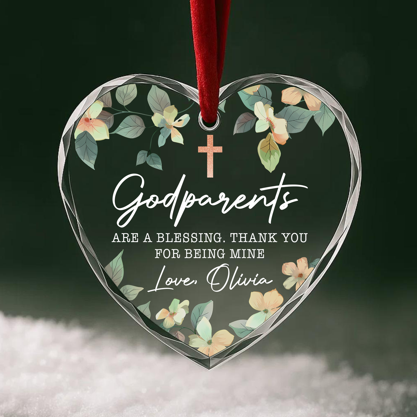 Godparents Are a Blessing Ornament, Personalized Thank You Gift